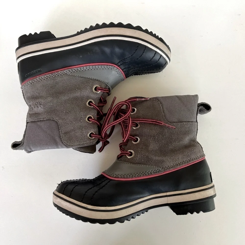 Sorel Slimpack II Youth Big Kids Lace Waterproof Winter Snow Boots, size 4